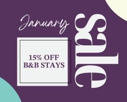 Book now and get 15% off your B&B stay!